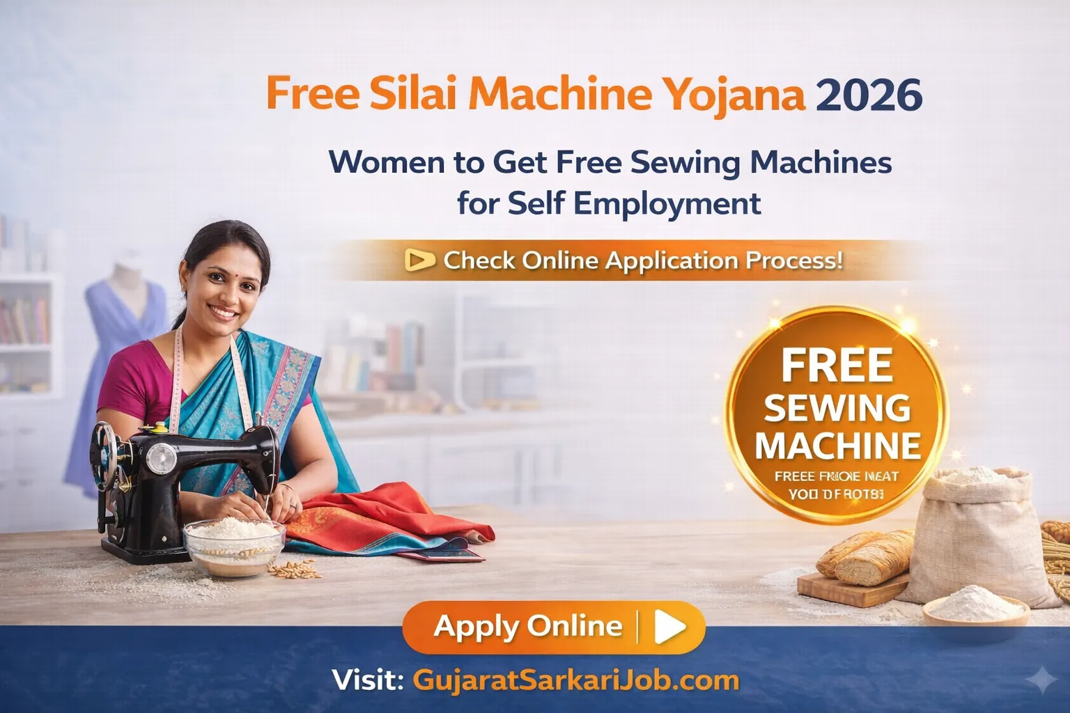 PM Vishwakarma Free Silai Machine Yojana 2026 Gujarat Online Registration