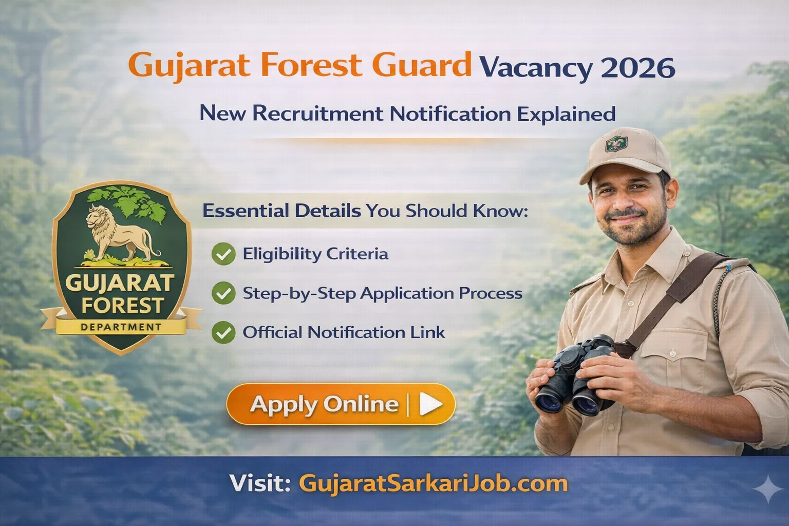 Gujarat Forest Guard Vacancy 2026 Notification and Syllabus