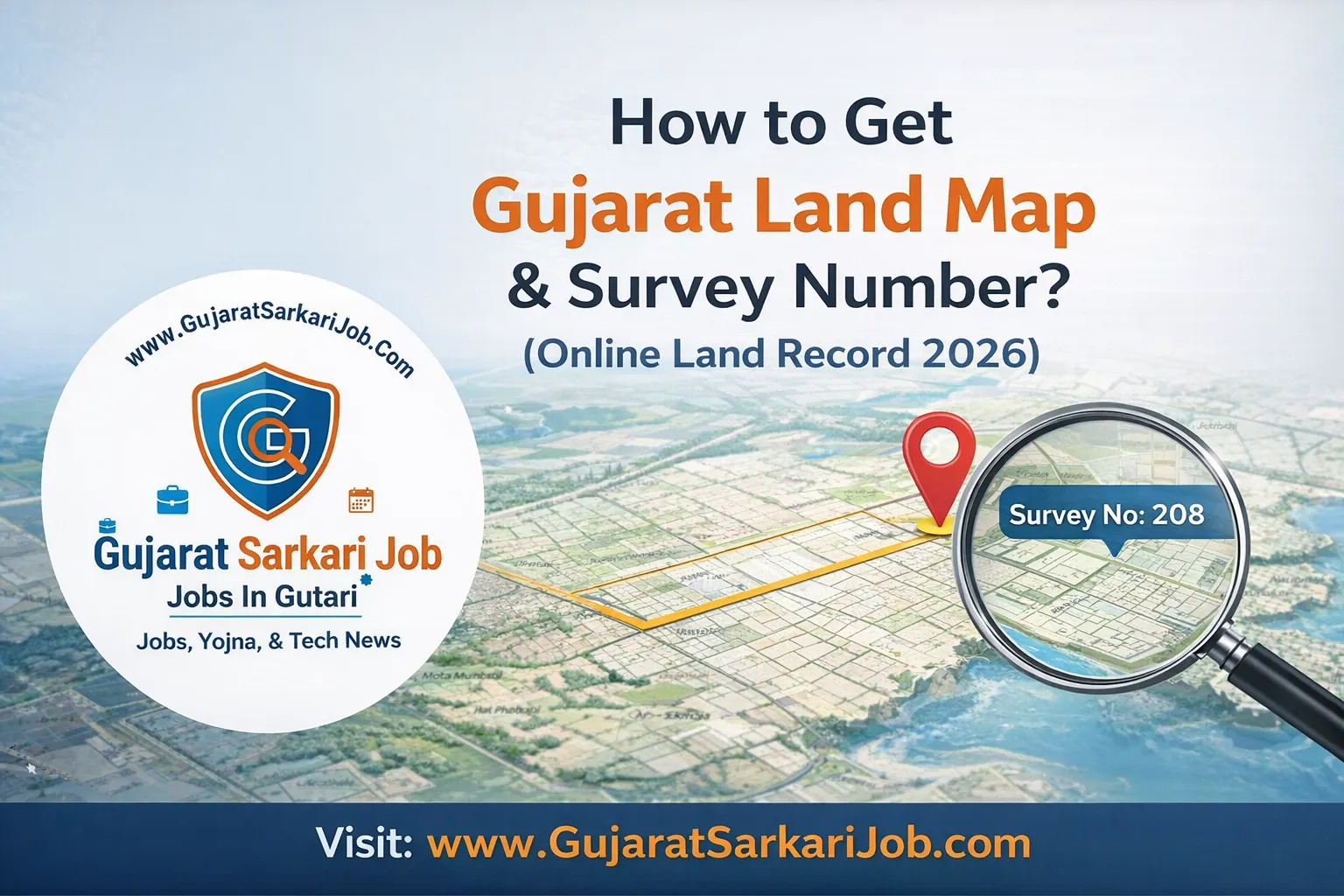 "Gujarat Land Record 2026: ઘરે બેઠા મોબાઈલથી જમીનનો નકશો અને સર્વે નંબર આ રીતે જુઓ. AnyROR Gujarat પોર્ટલ પરથી 7/12 અને 8A ના ઉતારા ડાઉનલોડ કરવાની સંપૂર્ણ સ્ટેપ-બાય-સ્ટેપ પ્રોસેસ જાણો. ખેડૂતો માટે ઉપયોગી માહિતી @GujaratSarkariJob."