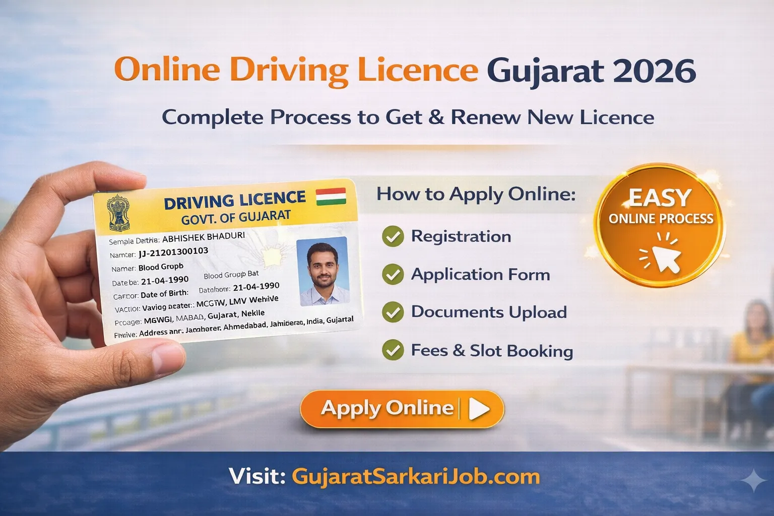 Online Driving Licence Apply Gujarat 2026 Process and Fees