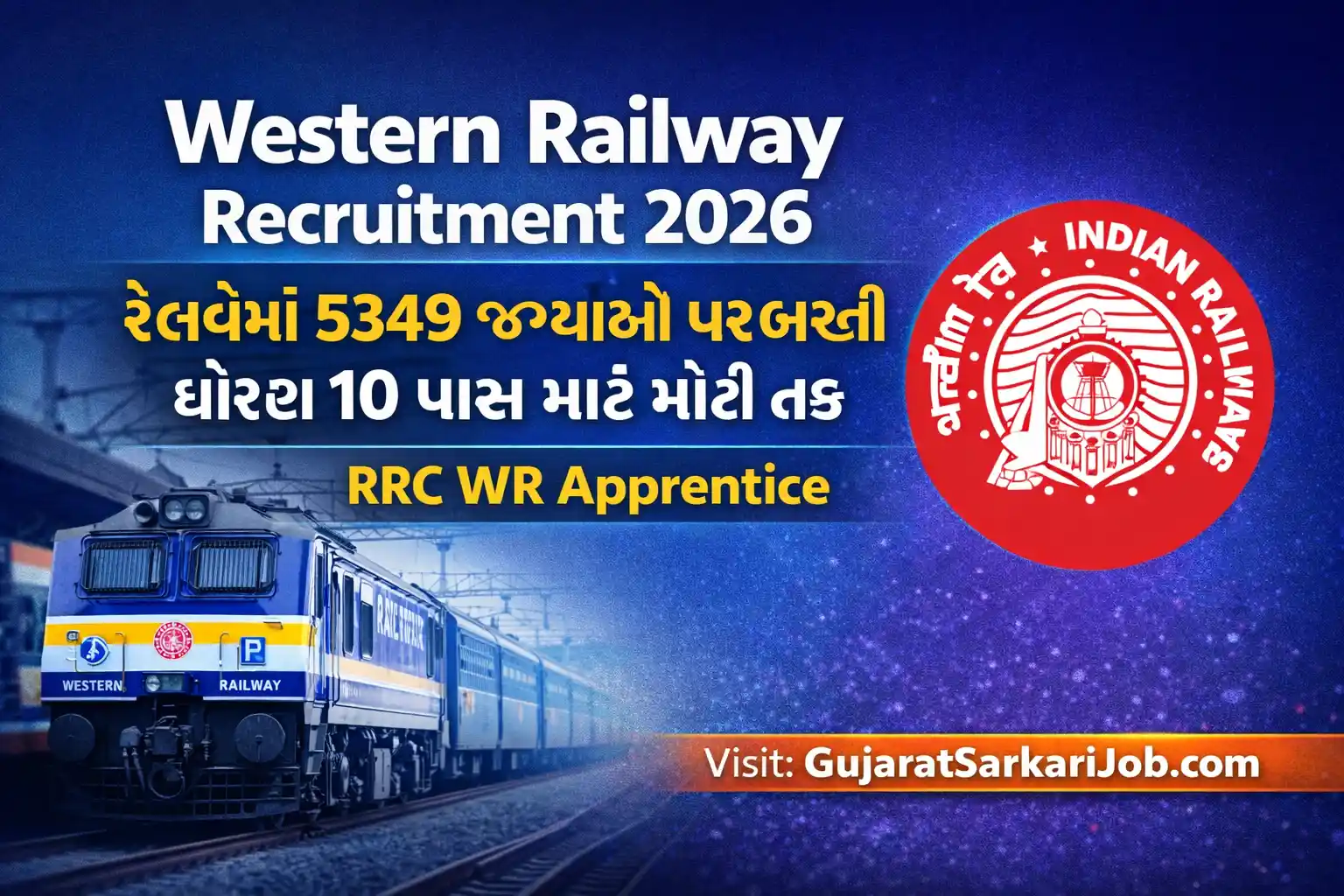 RRC WR Apprentice Recruitment 2026 Official Notification for 5349 Posts