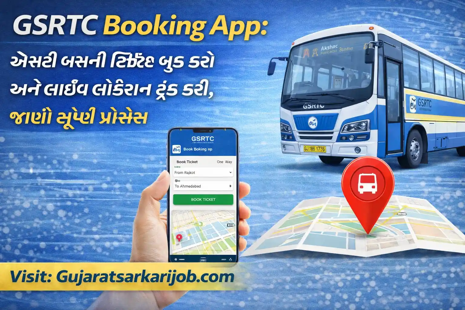 GSRTC Booking App for Online ST Bus Ticket and Live Tracking