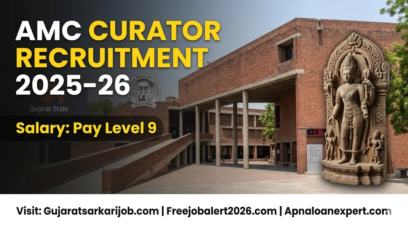 AMC Curator Recruitment 2025-26 Official Banner Ahmedabad