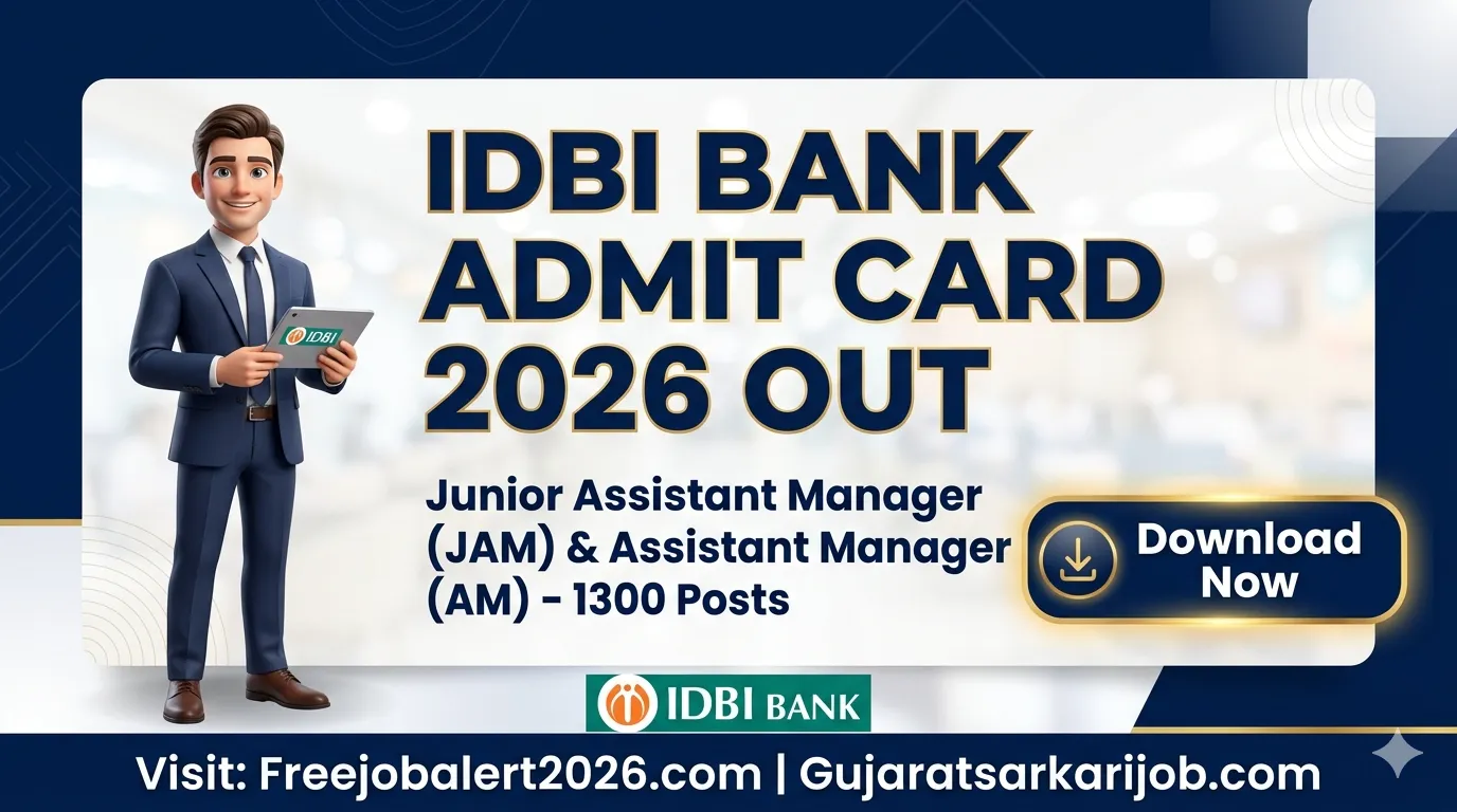 IDBI Bank JAM and Assistant Manager Recruitment 2026 Admit Card Banner