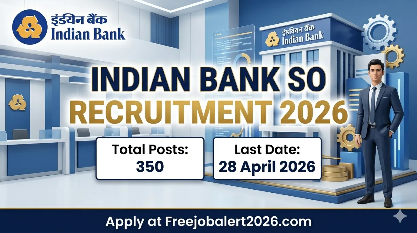 Indian Bank Specialist Officer SO Recruitment 2026 Notification Banner