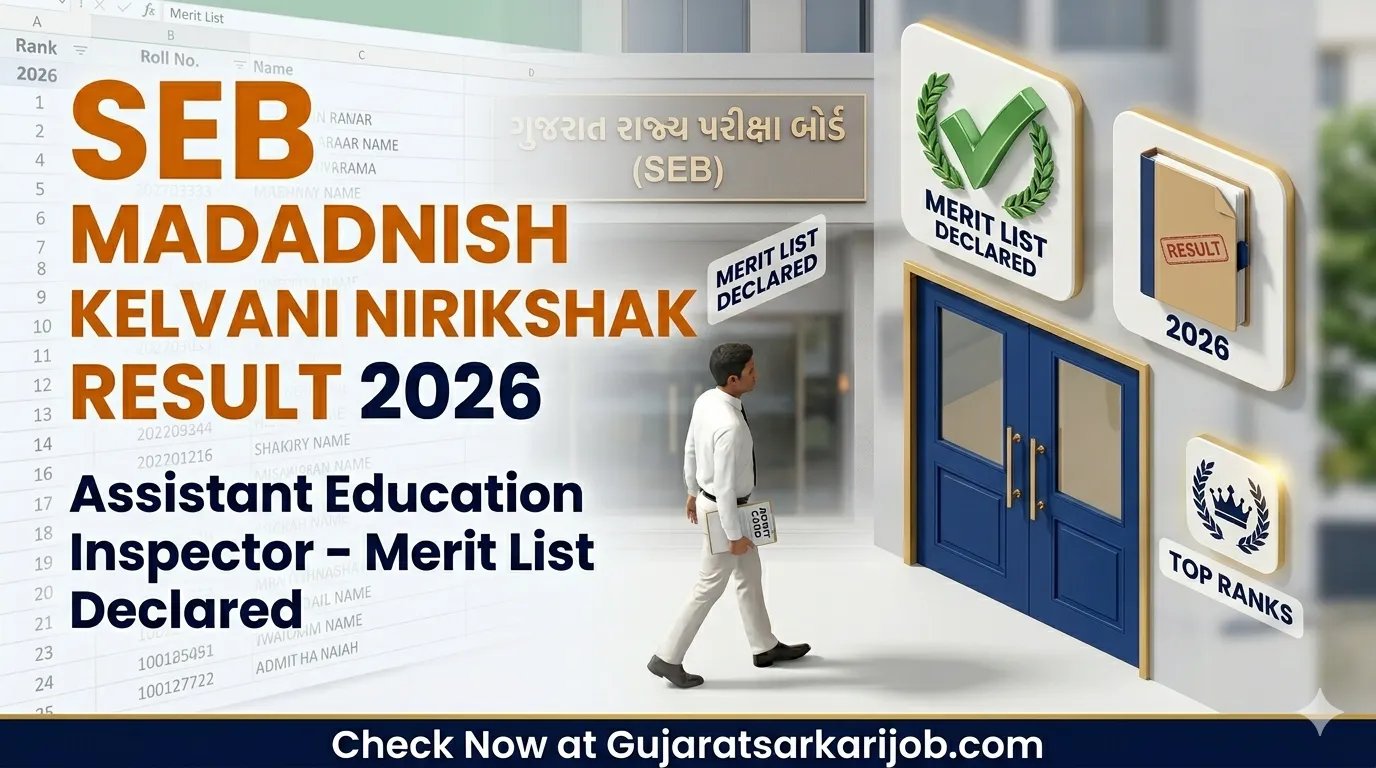 SEB Madadnish Kelvani Nirikshak Result 2026 Merit List Banner