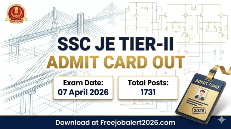 SSC JE Tier-II Admit Card 2026 Download Online
