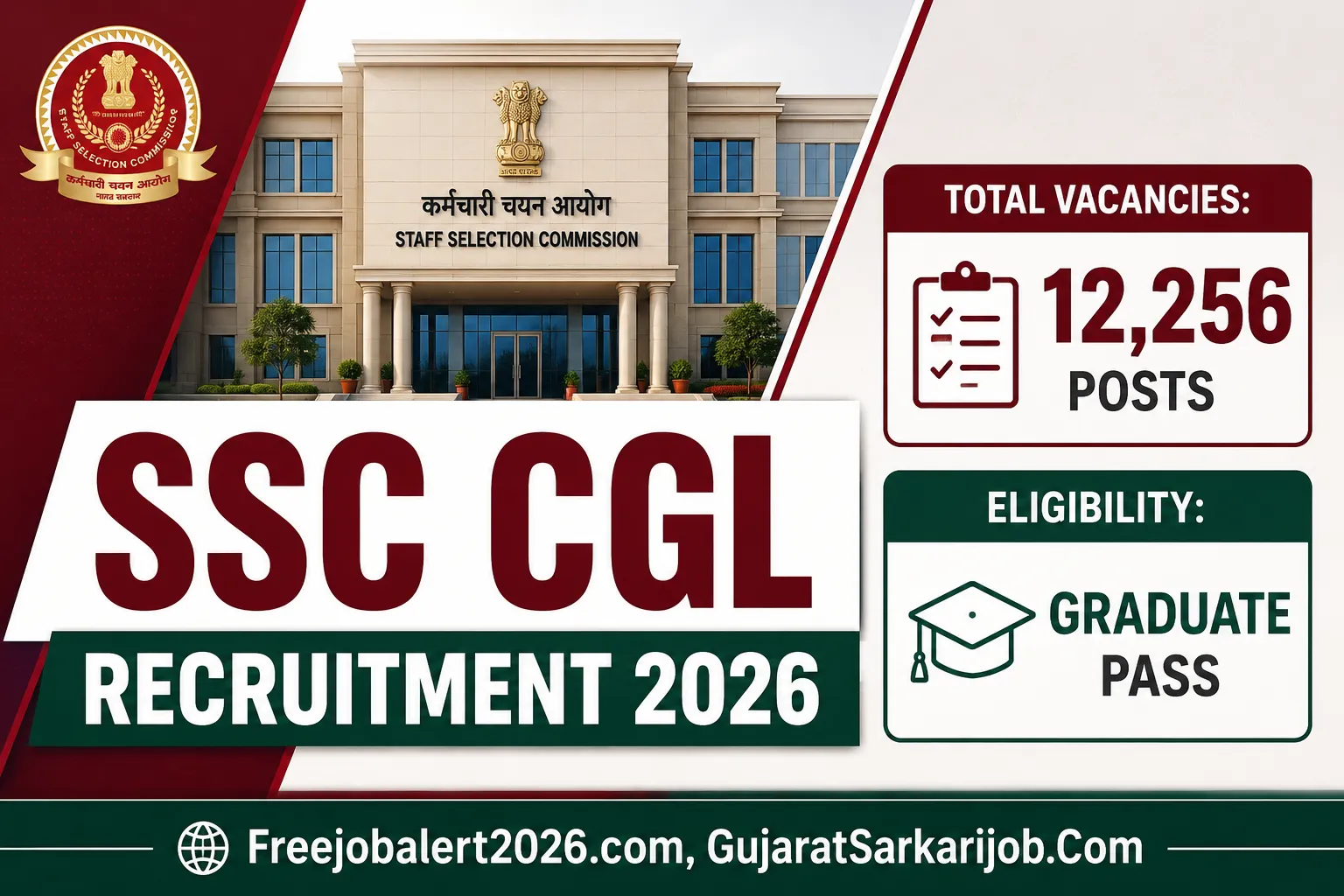SSC CGL Online Form 2026 Official Notification Banner Details